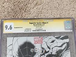 Superior Spiderman #1 CGC SS 9.6 Signed by Stan Lee Quesada Sketch Variant
