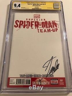Superior Spiderman Team Up #1 CGC 9.4 Stan Lee signed Blank Sketch Variant