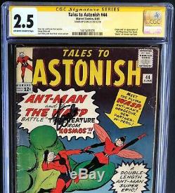 TALES to ASTONISH #44 SIGNED by STAN LEE! CGC 2.5 SS 1ST APP of the WASP