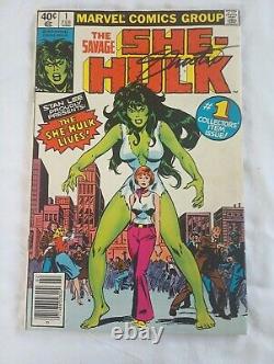 THE SAVAGE SHE-HULK #1 (FVF) Marvel Comics 1980 signed by Jim Shooter