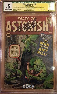Tales To Astonish 27 1962 1st Ant Man Signed Stan Lee CGC. 5 WASP