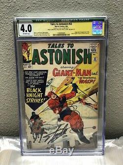 Tales To Astonish #52 Cgc 4.0 Ss Signed By Stan Lee-origin/1st Black Knight