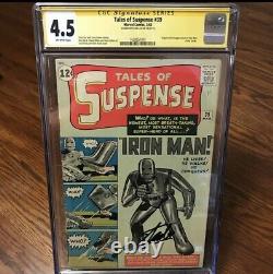 Tales of Suspense # 39 (First Appearance Of Iron Man) CGC 4.5 Signed By Stan Lee