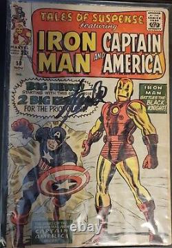Tales of Suspense #59 Signed by Stan Lee 1st Solo Captain America 3.0 FN