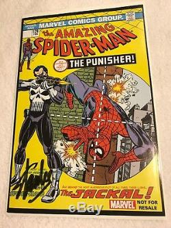 The Amazing Spider-Man #129 Marvel Legends Reprint Signed by Stan Lee VF/NM