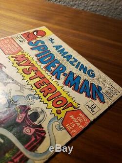 The Amazing Spider-Man #13 (1963) Signed by Stan Lee 1st App. Of Mysterio