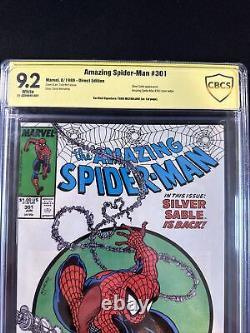 The Amazing Spider-Man #301 CBCS 9.2 SS Signed Mcfarlane Marvel Comics 1988