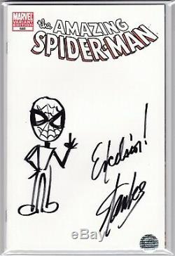 The Amazing Spider-Man #648 Stan Lee Signed Sketch & Remark Excelsior! RARE