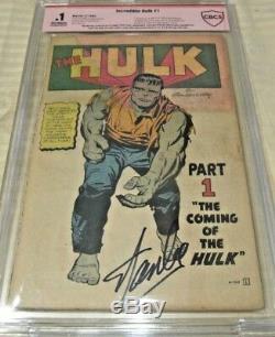 The Incredible Hulk #1 (1st Appearance & Origin) Signed Stan Lee Cbcs Graded
