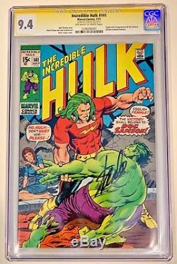 The Incredible Hulk #141 CGC 9.4 SS Stan Lee Signed 1st app. Doc Sampson