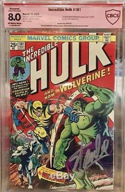 The Incredible Hulk #181 8.0 Restored CBCS Stan Lee Signed (Nov 1974, Marvel)