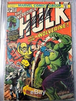 The Incredible Hulk 181 Cgc Signed By Stan Lee 1st Appearance Wolverine Marvel
