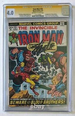 The Invincible Iron man #55 Marvel Comics 1973 Graded CGC 4.0 Signed Stan Lee