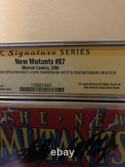 The New Mutants #87 CGC 9.4 SS 4X SIGNED STAN LEE 1ST APP CABLE 1ST PRINT