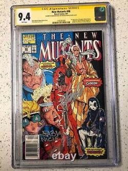 The New Mutants #98 Cgc 9.4 Signed Stan Lee 1st Appearance Of Deadpool & Domino
