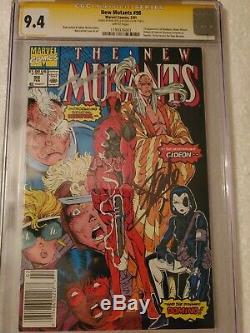The New Mutants 98 Cgc Ssx2 9.4, Signed By Stan Lee & Rob Lefield, Sweet Upc! Nr