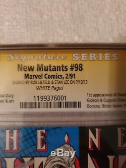 The New Mutants 98 Cgc Ssx2 9.4, Signed By Stan Lee & Rob Lefield, Sweet Upc! Nr