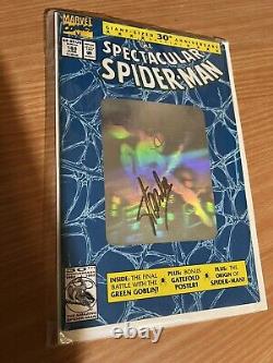 The Spectacular Spider Man 189 Signed Stan Lee Autographed HTF Issue Rare OOP