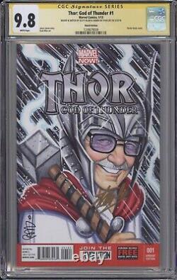 Thor #1 CGC SS 9.8 Stan Lee SIGNED ONE OF A KIND God of Thunder COSPLAY MCU