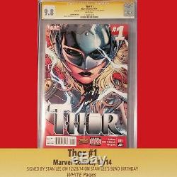 Thor 1 Jane Foster 9.8 CGC SS Signed On Stan Lee 92nd Birthday Movie Marvel