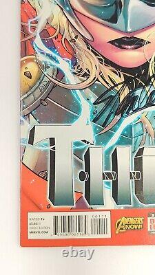 Thor #1 Signed By Stan Lee 1st Jane Foster Cover Appearance as Thor 2014 NM High