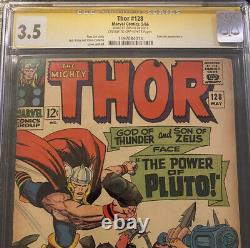 Thor #128 CGC 3.5 Signed Stan Lee Jack Kirby Cover & Art Hercules ONLY 15 SS