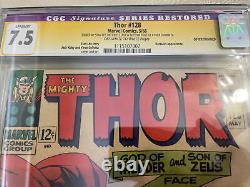 Thor #128 CGC 7.5 Restored Signed By Stan Lee! 1 Of 20 Pop