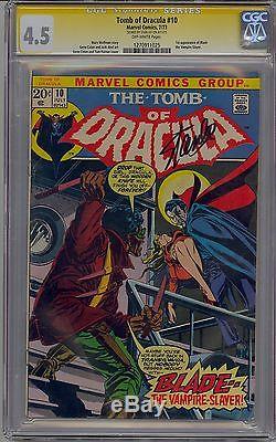 Tomb Of Dracula #10 Cgc 4.5 Ss Off-white Pages Signed Stan Lee Marvel