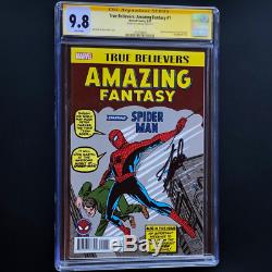 True Believers Amazing Fantasy #1 Signed Stan Lee Cgc Ss 9.8 Af 15 Reprint