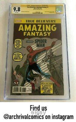 True Believers Amazing Fantasy 15 CGC 9.8 signed by Stan Lee Reprint Spider-Man