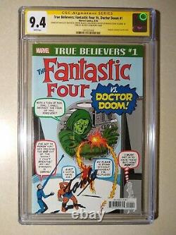 True Believers Fantastic Four vs Dr Doom #1 CGC 9.4 SS Signed Stan Lee Reprint 5