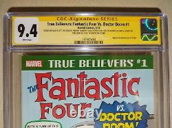 True Believers Fantastic Four vs Dr Doom #1 CGC 9.4 SS Signed Stan Lee Reprint 5