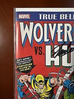 True Believers Wolverine vs Hulk 1 NM 181 Reprint Stan Lee Signed Excelsior COA