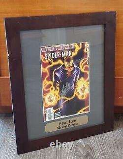 ULTIMATE SPIDER-MAN #12 SIGNED BY STAN LEE with JSA COA-MATTED FRAMED with PLAQUE