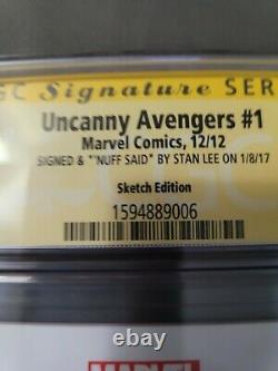 Uncanny Avengers #1 CGC 9.8 signed and remarked by STAN LEE