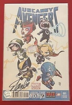 Uncanny Avengers #1 Skottie Young Variant Edition Signed by Stan Lee with COA