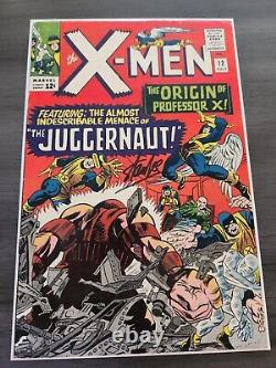 Uncanny X-Men #12 7.0 1965 1st app. Juggernaut Signed by Stan Lee