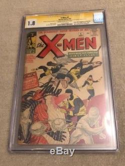 Uncanny X-Men (1963 1st Series) #1 CGC 1.8 SS Signed by Stan Lee