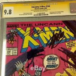Uncanny X-Men 248 CGC 9.8 SS Signed Stan Lee And Jim Lee