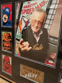 VERY RARE Stan Lee Signed Custom frame with signing photo and JSA autograph auth