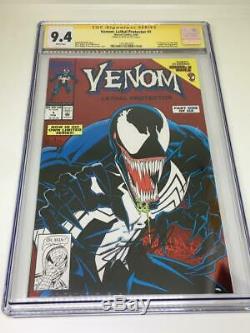 Venom Lethal Protector #1 Signed Stan Lee CGC 9.4 Bagley Cover