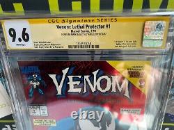 Venom Lethal Protector LOT #1 0 CGC SS 9.6 Signed by Stan Lee & Bagley + RED HOT