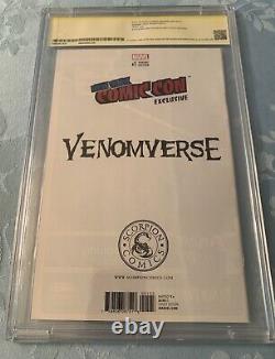 Venomverse #1 (VIRIGIN) 9x SIGNED Stan Lee Clayton Crain CBCS Skyline Variant