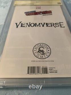 Venomverse #1 (VIRIGIN) 9x SIGNED Stan Lee Clayton Crain CBCS Skyline Variant