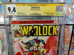 Warlock #10 (1975) Cgc Ss Grade 9.4 Signed By Stan Lee 1st In-betweener