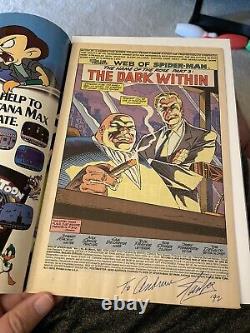 Web of Spiderman 86 Signed by Stan Lee ballpoint 92