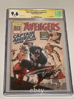 Wizard Ace Edition Avengers 4 CGC 9.6 Signed STAN LEE Signature Series SS WP