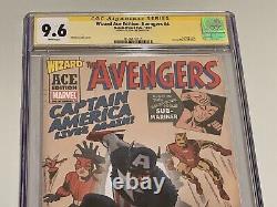 Wizard Ace Edition Avengers 4 CGC 9.6 Signed STAN LEE Signature Series SS WP