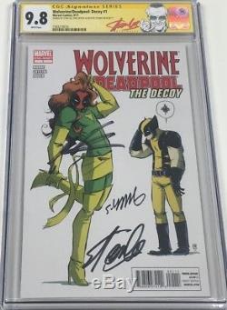 Wolverine Deadpool The Decoy #1 Signed Stan Lee Skottie Young & Liefeld CGC SS