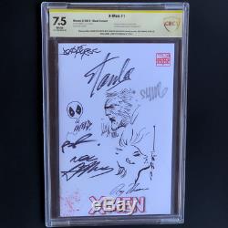 X-MEN #1 Blank 7X SIGNED STAN LEE, LIEFELD, NEAL ADAMS & MORE! CBCS SS 7.5